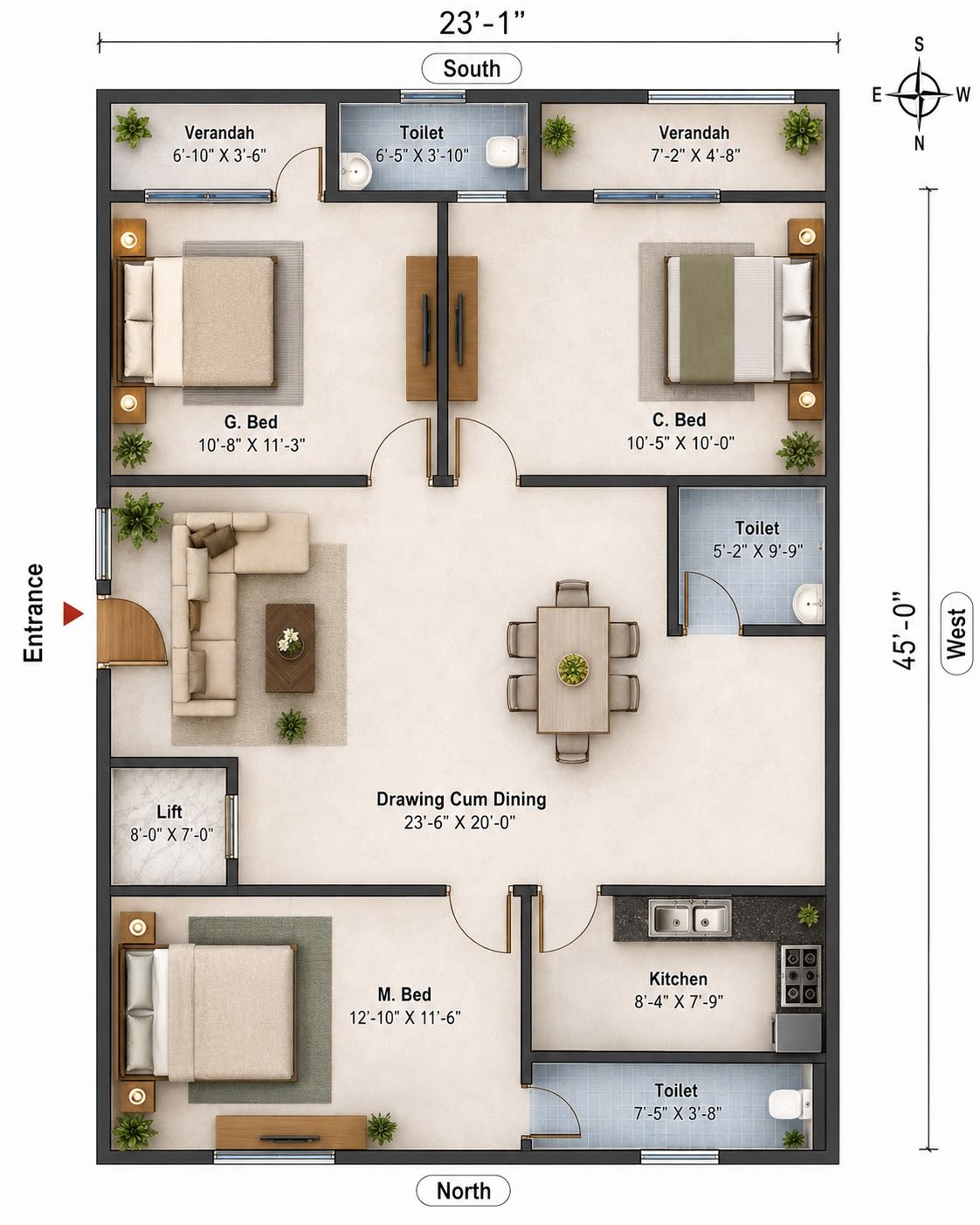 Tongi Ready Flat floor plan